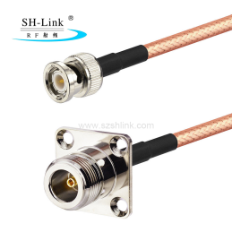 TNC female with flange to BNC male RG316 coaxial cable, odm small coaxial cable connectors